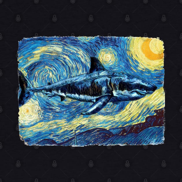 The Shark Van Gogh Style by todos